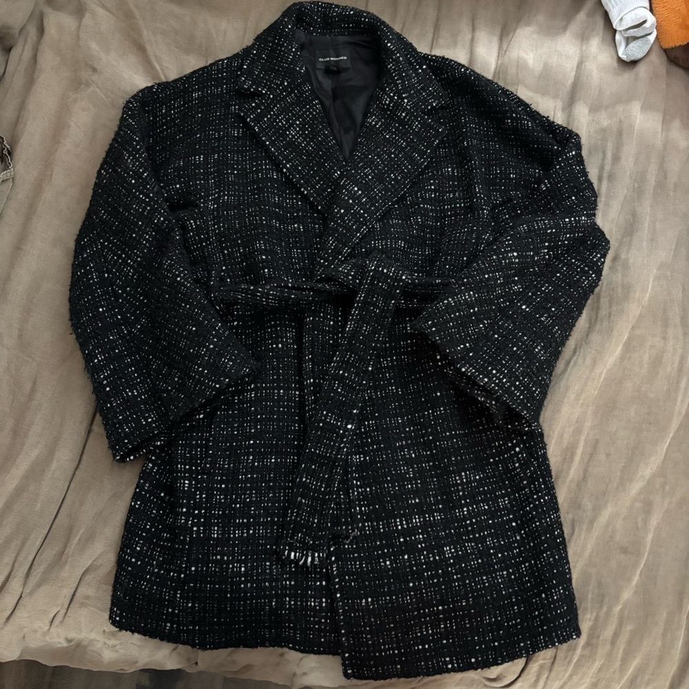 Club Monaco wool blend Wrap Coat size small